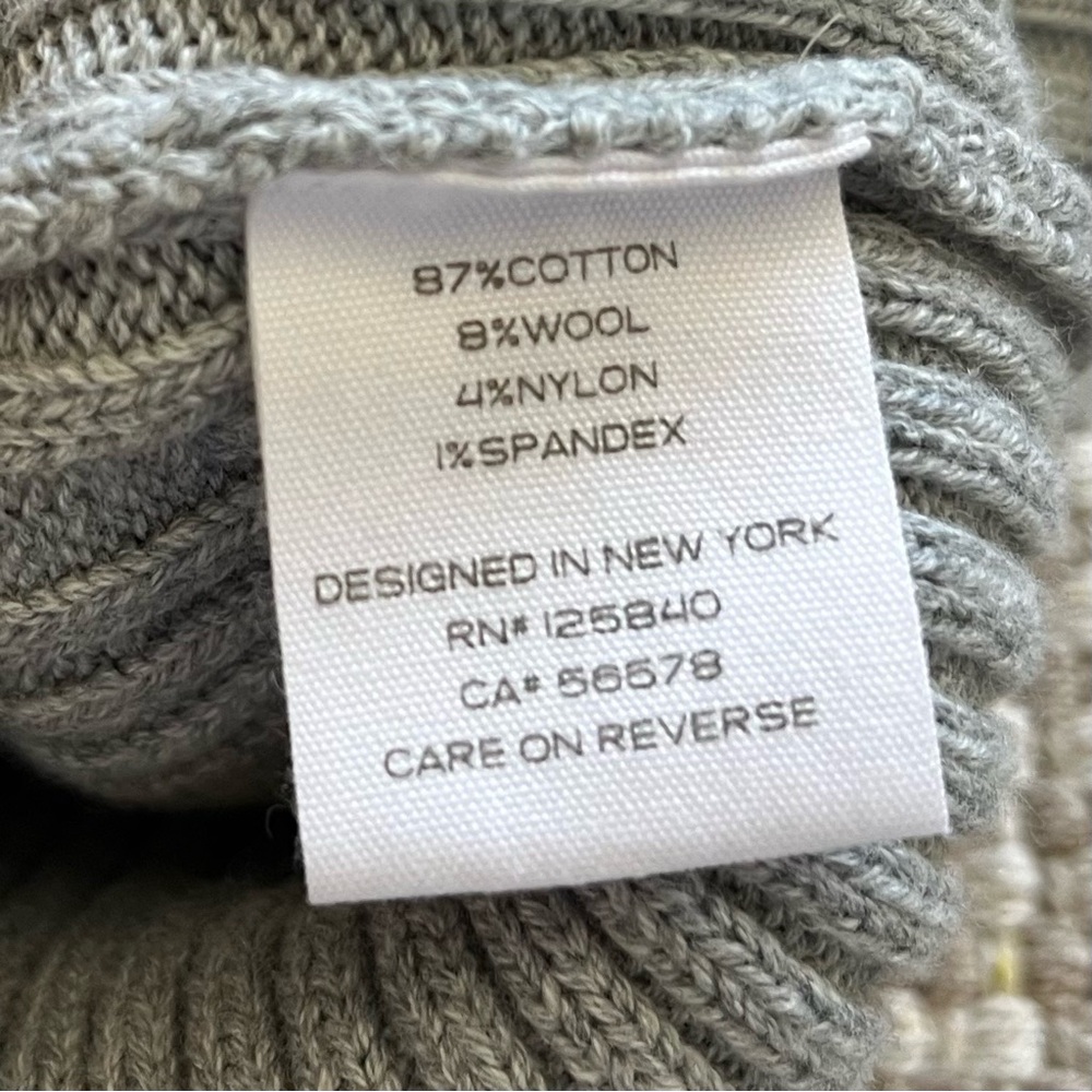 INTERMIX Gray Off-Shoulder Sweater w/ Cream Trim Feminine Dainty Size Small - Picture 5 of 8